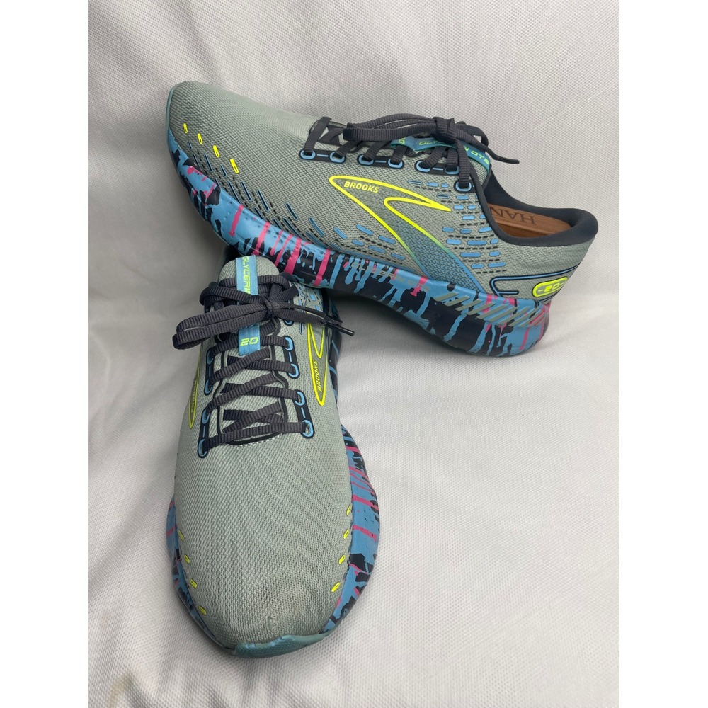 Brooks Glycerin 20 Paint Drip Jadeite Running Sneakers Womens Size US 10 B Shoes